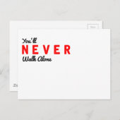 Sie werden nie alleine gehen postkarte (Vorne/Hinten)
