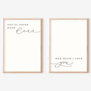 Sie werden nie wissen, Liebe Lullaby Kinderzimmer  Poster