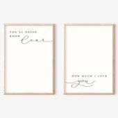 Sie werden nie wissen, Liebe Lullaby Kinderzimmer  Poster