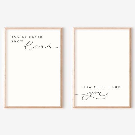 Sie werden nie wissen, Liebe Lullaby Kinderzimmer Poster