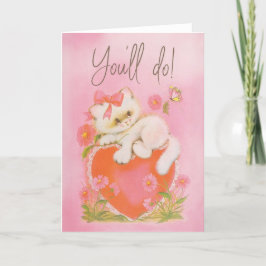 SIE WERDEN - niedliche Retro-Valentinstag-Karte Feiertagskarte