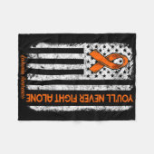 Sie werden niemals allein die Leukämie des Blutkre Fleecedecke (Vorderseite (Horizontal))