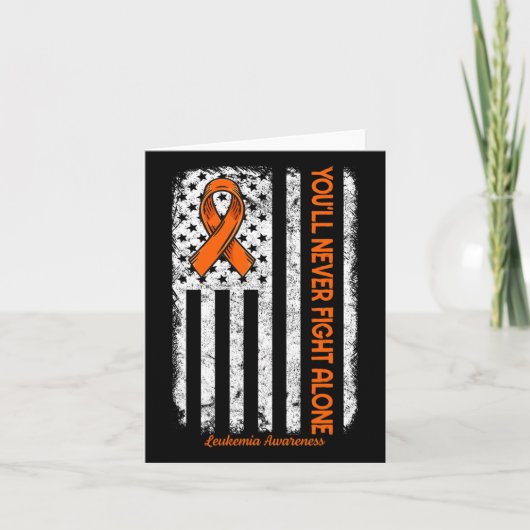 Sie werden niemals allein die Leukämie des Blutkre Karte (Vorderseite)