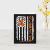 Sie werden niemals allein die Leukämie des Blutkre Karte (Gelbe Blume)