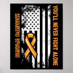 Sie werden niemals allein die Leukämie des Blutkre Poster