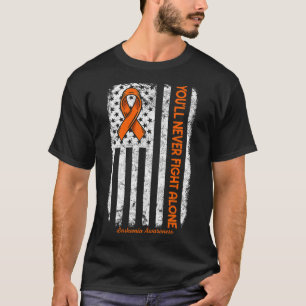 Sie werden niemals allein die Leukämie des Blutkre T-Shirt