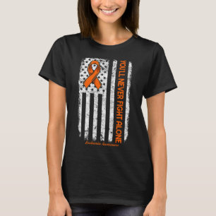 Sie werden niemals allein die Leukämie des Blutkre T-Shirt