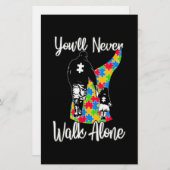 Sie werden niemals allein durch den Vater-Tochter- Briefpapier (Vorne/Hinten)