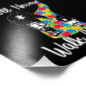 Sie werden niemals allein durch den Vater-Tochter- Fotodruck (Ecke)