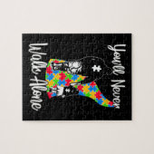 Sie werden niemals allein durch den Vater-Tochter- Puzzle (Horizontal)