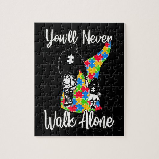 Sie werden niemals allein durch den Vater-Tochter- Puzzle (Vertikal)