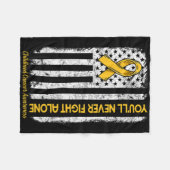 Sie werden niemals allein mit der Flagge der Kinde Fleecedecke (Vorderseite (Horizontal))