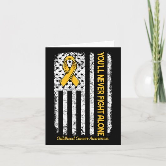 Sie werden niemals allein mit der Flagge der Kinde Karte (Vorderseite)