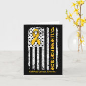 Sie werden niemals allein mit der Flagge der Kinde Karte (Gelbe Blume)