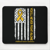 Sie werden niemals allein mit der Flagge der Kinde Mousepad (Vorne)