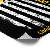 Sie werden niemals allein mit der Flagge der Kinde Poster (Ecke)