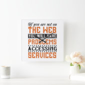 Sie werden Probleme beim Zugriff auf Dienste haben Quadratische Wanduhr (Zuhause)