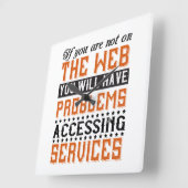 Sie werden Probleme beim Zugriff auf Dienste haben Quadratische Wanduhr (Winkel)