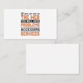 Sie werden Probleme beim Zugriff auf Dienste haben Visitenkarte (Vorne/Hinten)