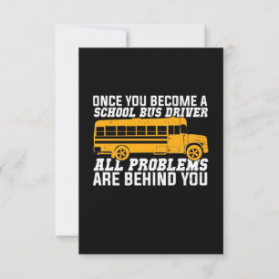 Sie werden Schulbusfahrer RSVP Karte
