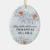 Sie werden seinen Namen Immanuel nennen, Weihnacht Keramik Ornament (Rechts)