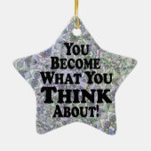 Sie werden - Stern-Weihnachtsverzierung Keramik Ornament (Hinten)