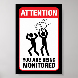 Sie werden überwacht - Büro Humor Poster