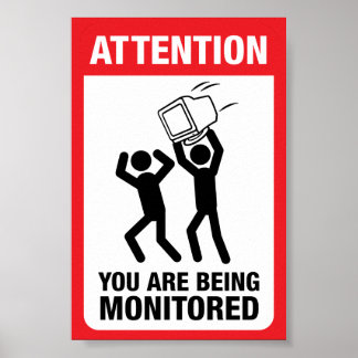 Sie werden überwacht - Büro Humor Poster