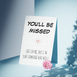 Sie werden vermisst: Personalisierter Mitarbeiter  Dankeskarte