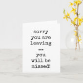 Sie werden vermisst, Verlassend Kollege, Abschieds Karte (Gelbe Blume)