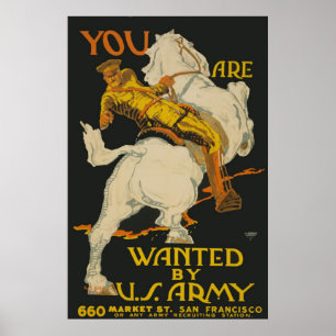 Sie werden von der Armee Gewollt Poster