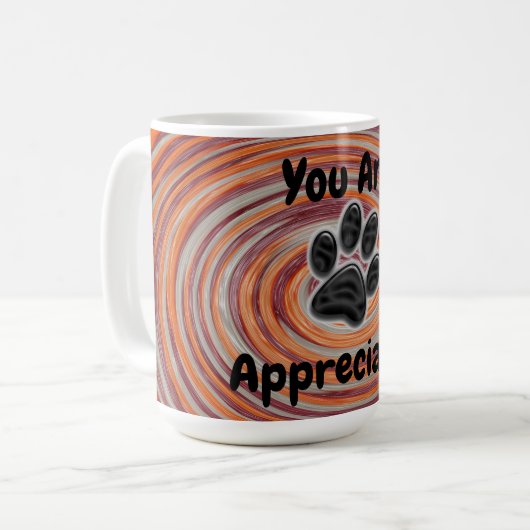 Sie werden von Groovy Paw Print Dog Walker geschät Kaffeetasse (Vorderseite Links)