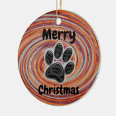 Sie werden von Groovy Paw Print Dog Walker geschät Keramik Ornament (Links)