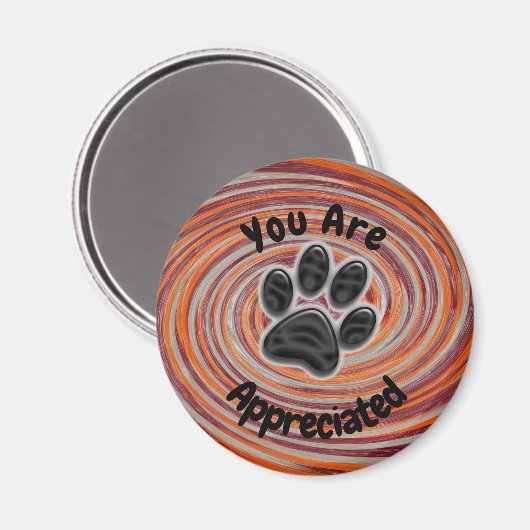 Sie werden von Groovy Paw Print Dog Walker geschät Magnet (Vorderseite/Rückseite)