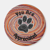 Sie werden von Groovy Paw Print Dog Walker geschät Magnet (Vorne)