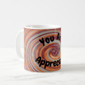 Sie werden von Groovy Swirl farbenfroher Mitarbeit Kaffeetasse (Vorderseite Links)