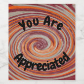 Sie werden von Groovy Swirl farbenfroher Mitarbeit Weinetikett (Einzelnes Label)