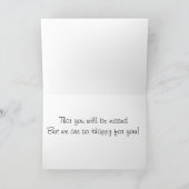 SIE WERDEN VON UNS ALLEN VERMISST. KARTE (Innenseite)