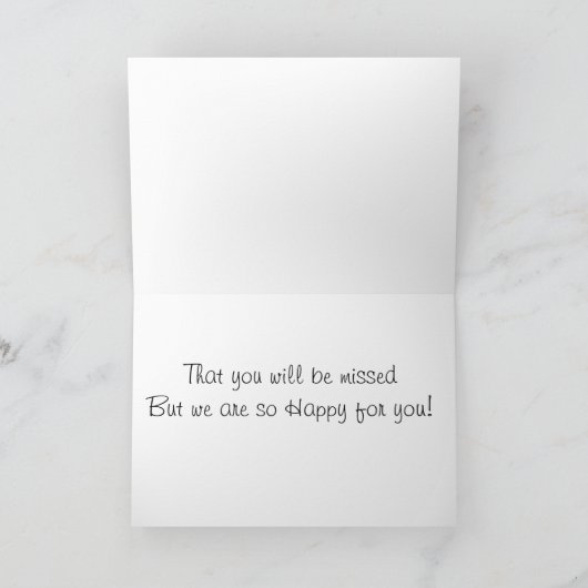 SIE WERDEN VON UNS ALLEN VERMISST. KARTE (Innenseite)