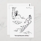 Sie werden wärmer Schwärme, Liebe Dreieck, lustig Postkarte (Vorne/Hinten)