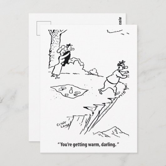 Sie werden wärmer Schwärme, Liebe Dreieck, lustig Postkarte (Vorne/Hinten)