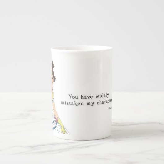 Sie werden weit - Stolz u. Vorurteil verwechselt Porzellantasse (Vorderseite)