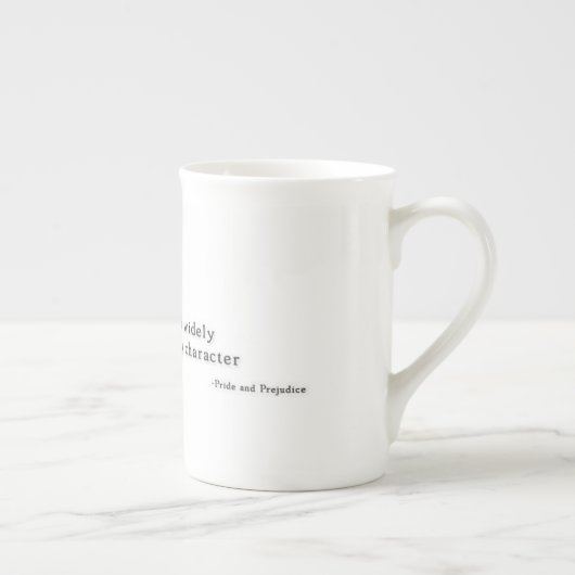 Sie werden weit - Stolz u. Vorurteil verwechselt Porzellantasse (Rechts)