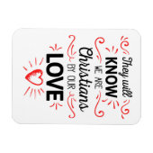 Sie werden wissen, dass wir Christen sind durch un Magnet (Horizontal)