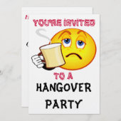 SIE WERDEN ZU EINER Hangover-Party Einladung EINGE (Vorne/Hinten)