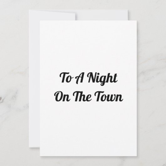 Sie werden zu einer Nacht in der Stadt eingeladen Einladung (Rückseite)