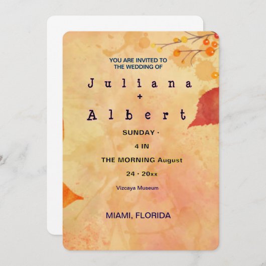 SIE WERDEN ZUM WEDDING DER EINLADUNG (Vorne/Hinten)