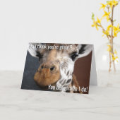 Sie wetten Giraffe-Ermutigungskarte Karte (Gelbe Blume)