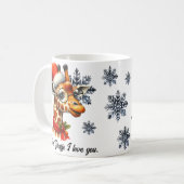 Sie wetten Giraffe i Liebe Sie Weihnachten Tasse (Vorderseite Links)
