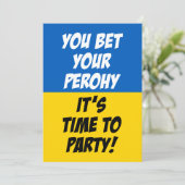 Sie wetten Ihre Perohy Es ist Zeit, Party einladen Einladung (Stehend Vorderseite)